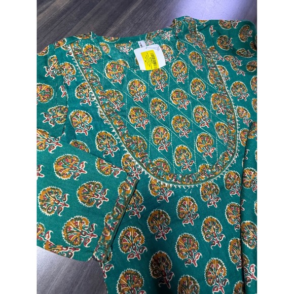 ISWEEA kurta Green Floral Print Dress and Pants Set - Size S - Picture 3 of 8